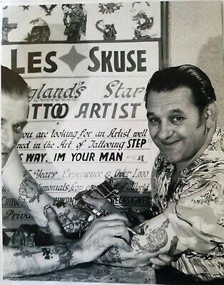 vintage tattoo postcard Al Schiefley Les Skuse